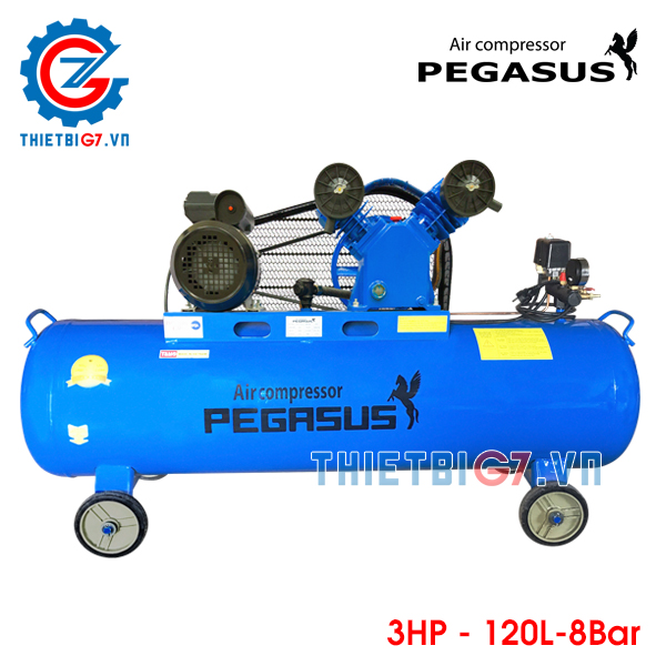 Máy Nén Khí Pegasus 1 Cấp Nén 3HP-120L-8Bar TM-V-0.25/8-120