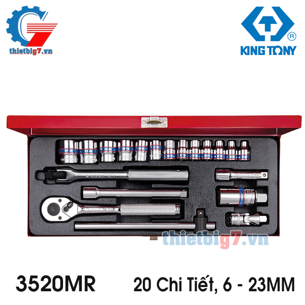 Bộ dụng cụ 3/8" 20 chi tiết Kingtony 3520MR 6-20mm bo-dung-cu-3-8-inch-kingtony-3502MR-20-chi-tiet-1