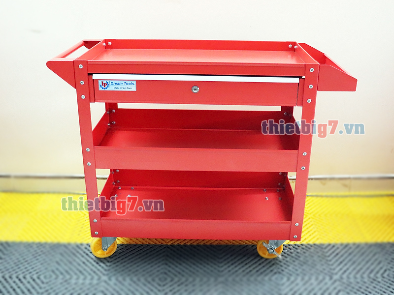 xe đựng đồ nghề 3 ngăn có 1 ngăn kéo khóa