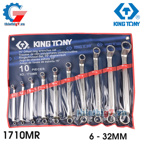 Bộ cờ lê 2 đầu vòng Kingtony 1710MR, 6-32MM bo-co-le-2-dau-vong-kingtony-1710MR