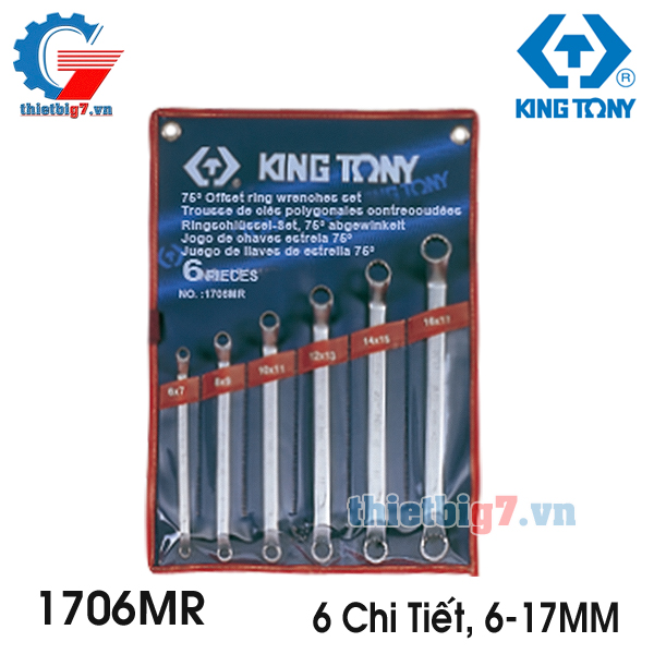 Bộ cờ lê 2 đầu vòng Kingtony 1706MR, 6-17mm bo-vong-mieng-kingtony-1706MR-6-17mm
