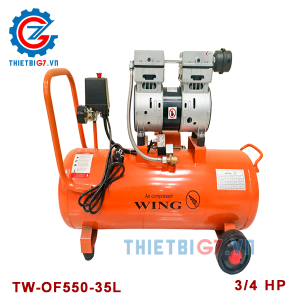 Máy Nén Khí Không Dầu Giảm Âm WING TW-OF550-25L