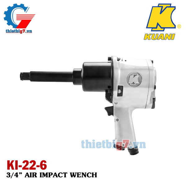 súng xiết bulong 3/4 inch Kuani cốt dài KI-22-6 súng xiết bulong 3/4 inch Kuani cốt dài KI-22-6