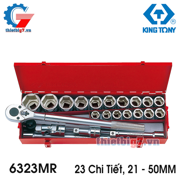 Bộ khẩu tuýp 23 chi tiết 3/4" Kingtony 6323MR, 21-50mm kingtony-6323MR